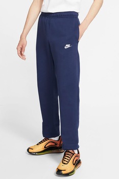 Nike, Pantaloni sport drepti cu logo, Bleumarin Nike, Pantaloni sport drepti cu logo, Bleumarin