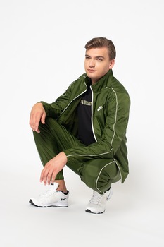 Nike, Trening lejer cu fermoar Sportswear, Verde militar