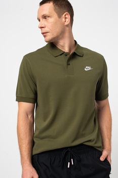Nike, Tricou polo de bumbac pique Matchup, Verde Nike, Tricou polo de bumbac pique Matchup, Verde