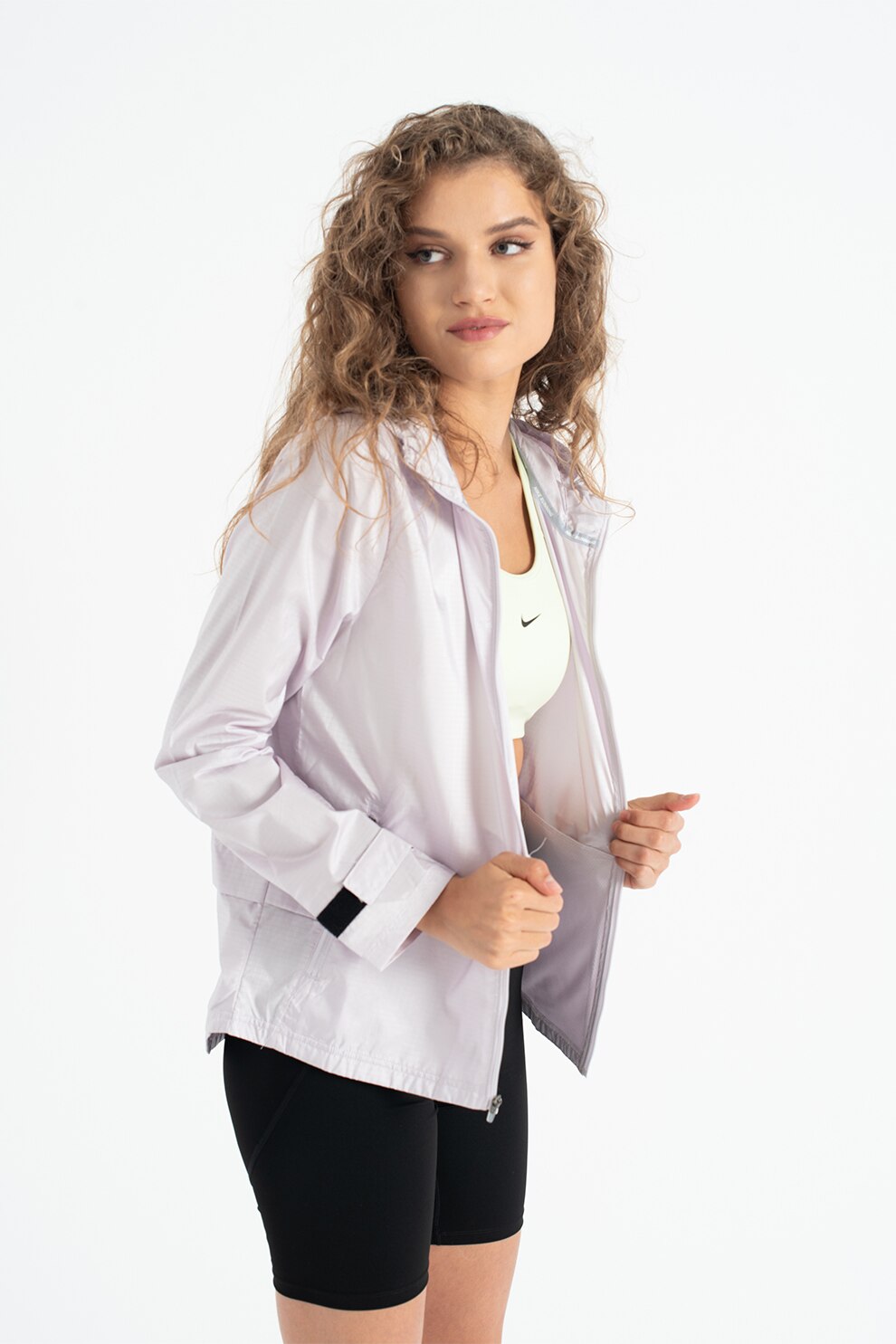 Nike, Jacheta impermeabila pentru alergare Essential, Lila prafuit