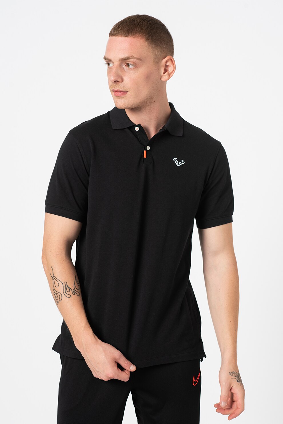 Nike, Tricou polo slim fit, pentru tenis Rafa, Negru