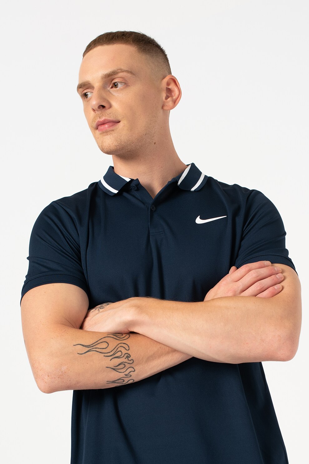 Nike, Tricou polo cu Dri-Fit pentru tenis Victory, Bleumarin