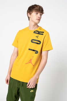 Nike, Tricou elastic Jordan Air, Oranj pal/Negru