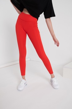 Nike, Colanti tight-fit cu logo pentru alergare CZ9240, Rosu