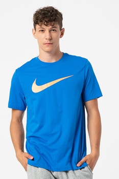Nike, Tricou cu logo Icon Swoosh, Albastru Nike, Tricou cu logo Icon Swoosh, Albastru