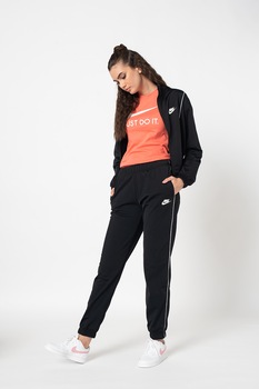 Nike, Trening cu detaliu logo Essential, Negru/Alb Nike, Trening cu detaliu logo Essential, Negru/Alb