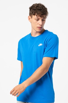 Nike, Tricou cu decolteu la baza gatului Sportswear Club, Albastru