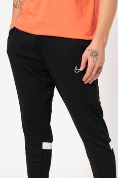 Nike, Pantaloni cu slituri cu fermoar si tehnologie Dri-FIT, pentru fotbal Academy, Negru Nike, Pantaloni cu slituri cu fermoar si tehnologie Dri-FIT, pentru fotbal Academy, Negru