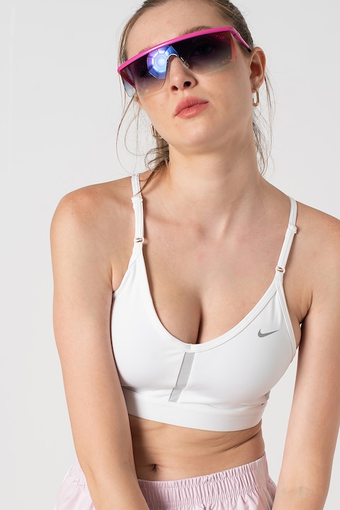 Nike, Indy Dri-FIT sportmelltartó enyhe tartással, Fehér
