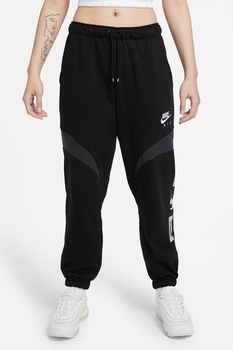 Nike, Pantaloni sport conici cu logo, Negru/Gri inchis/Alb Nike, Pantaloni sport conici cu logo, Negru/Gri inchis/Alb