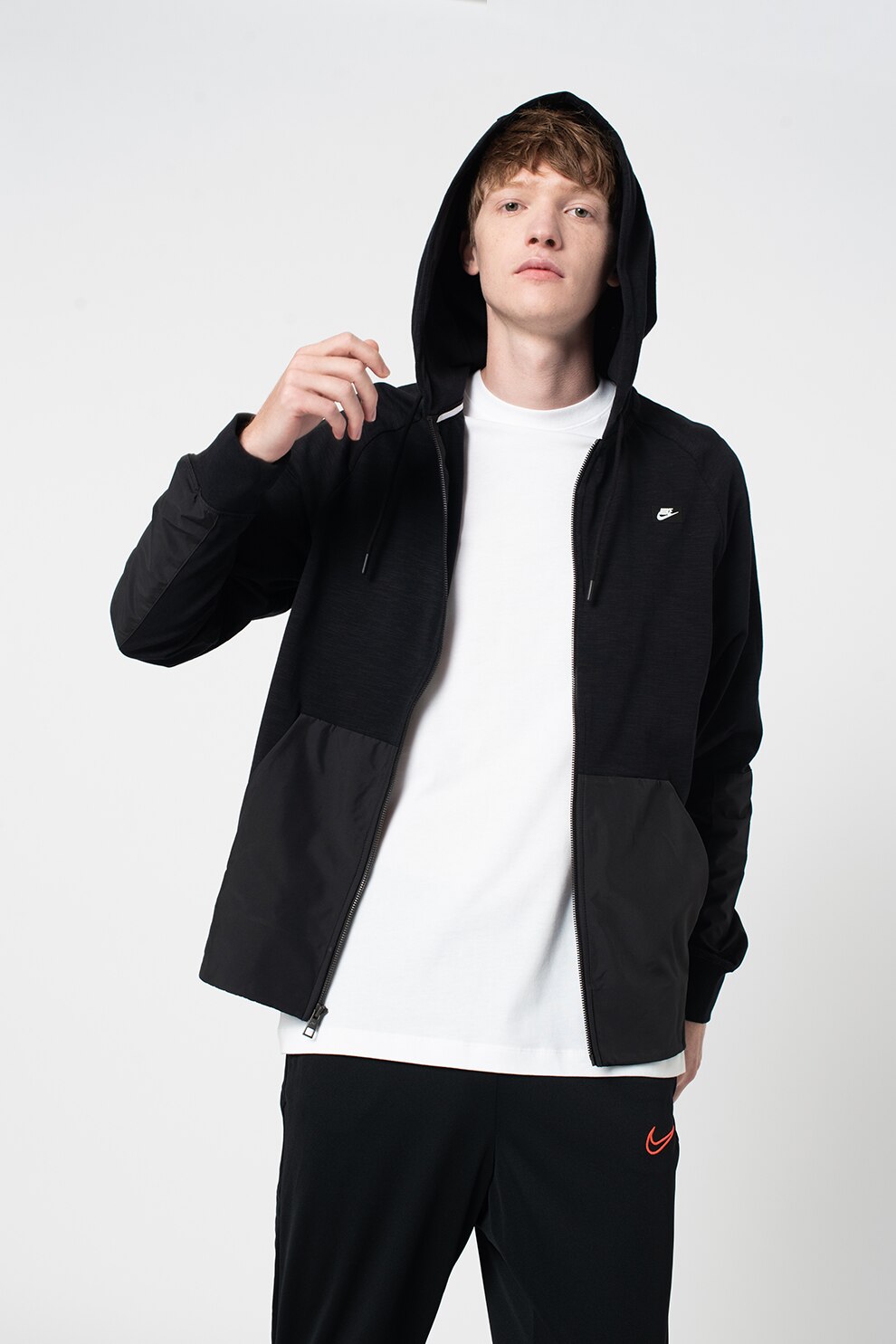 Nike, Hanorac cu buzunare laterale, Negru