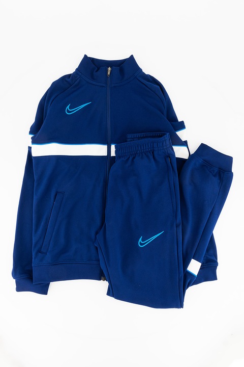Nike, Футболен спортен екип Academy с Dri-Fit, Бял/Тъмносин, 147-158 CM