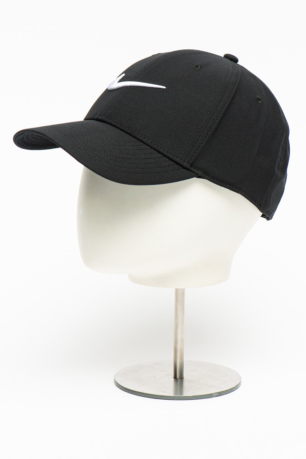 Nike, Sapca unisex cu broderie logo pentru fitness, Negru/Alb