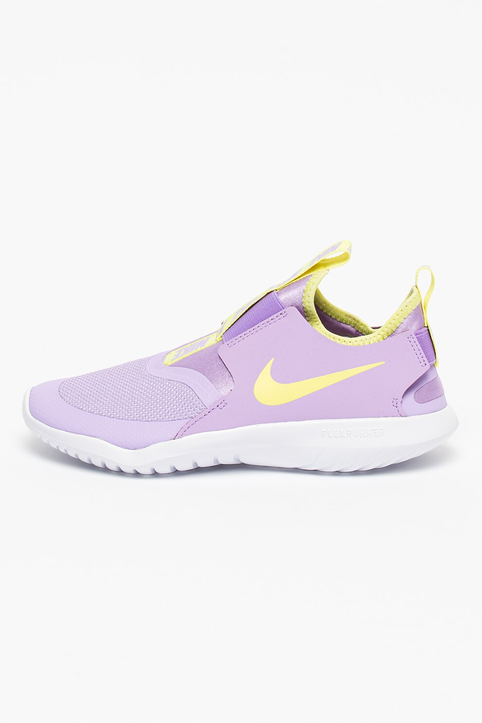 Nike, Pantofi slip-on pentru alergare Flex Runner, lila, verde lime