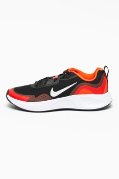 Nike, Pantofi sport de plasa WearAllDay, Negru/Rosu