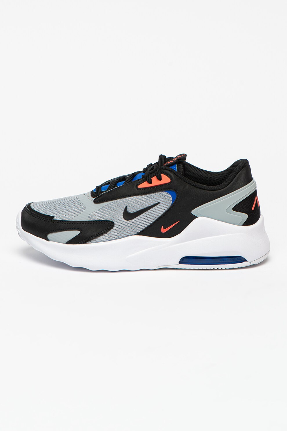 Nike, Pantofi sport cu insertii din plasa Air Max Bolt, Gri/negru/coral