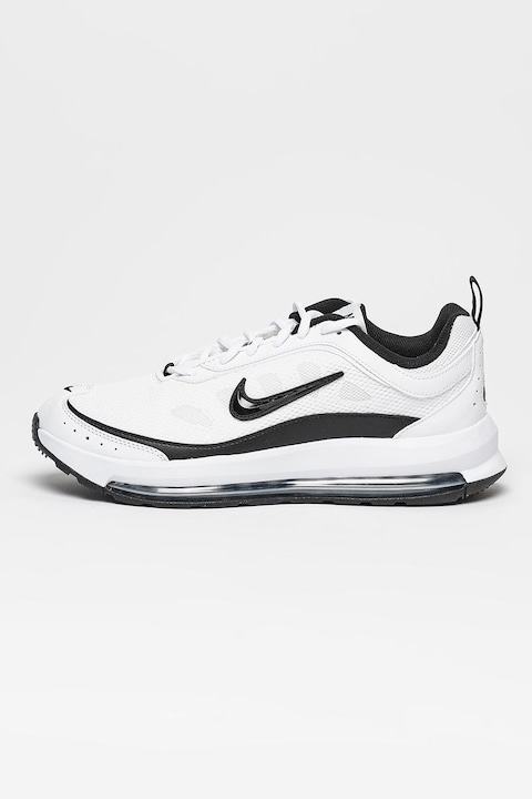 Nike, Air Max AP sneaker hálós anyagbetéttel, Koptatott fekete/Fehér