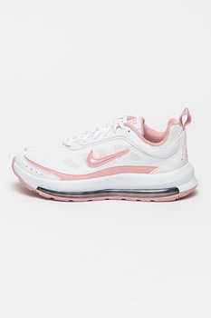Nike, Pantofi sport cu garnituri din piele ecologica Air Max AP, Alb/Roz pastel Nike, Pantofi sport cu garnituri din piele ecologica Air Max AP, Alb/Roz pastel