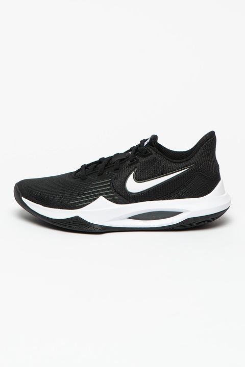 Nike, Pantofi pentru baschet Precision 5, Alb/Negru
