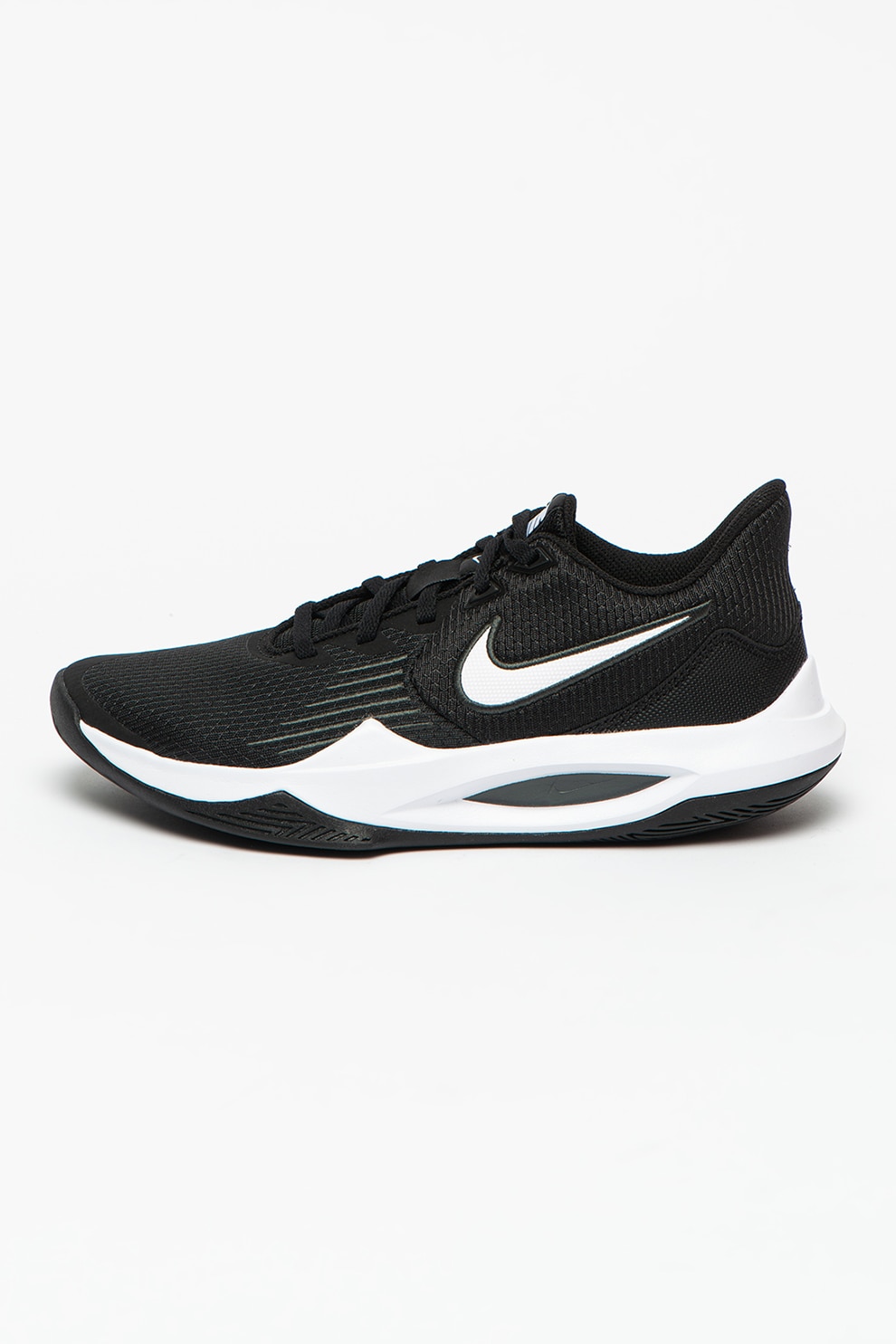 Nike, Pantofi pentru baschet Precision 5, Negru/Alb