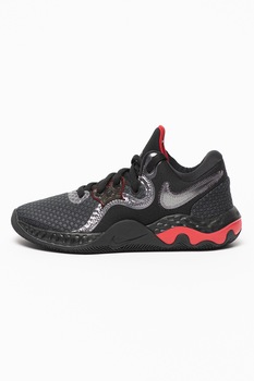 Nike, Pantofi pentru baschet Renew Elevate II, Gri antracit/Negru/Rosu Nike, Pantofi pentru baschet Renew Elevate II, Gri antracit/Negru/Rosu
