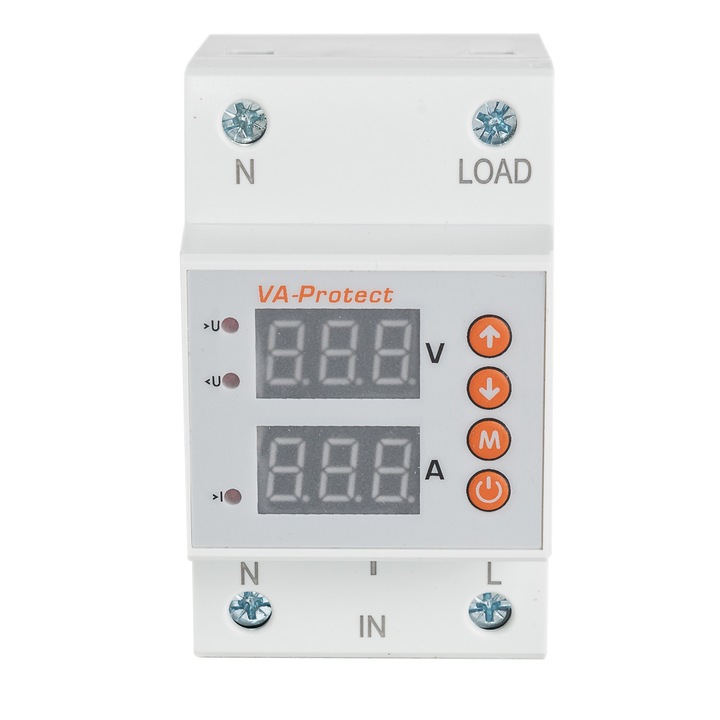 Releu digital cu protectie la supratensiune si suprasarcina 63A/2Module , Reglabil , RD/MVA