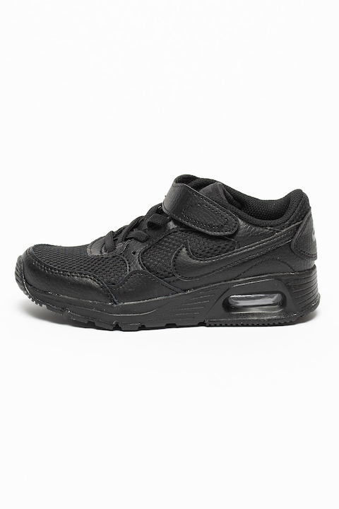 Nike, Спортни обувки Air Max SC с кожа и велкро, Черен