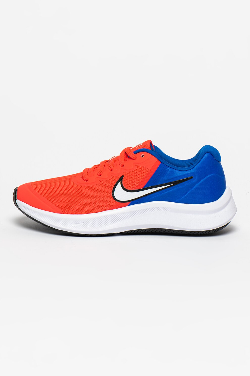 Nike, Pantofi pentru alergare cu logo Star Runner 3, Roz neon/Albastru royal