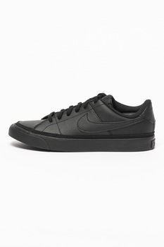 Nike, Pantofi sport cu insertii de piele Court Legacy, Negru Nike, Pantofi sport cu insertii de piele Court Legacy, Negru