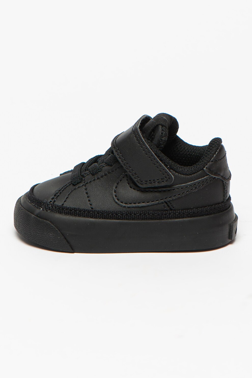 Nike, Pantofi sport de piele cu velcro Court Legacy, Negru