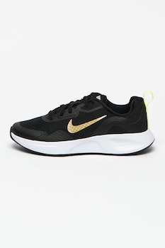 Nike - Спортни обувки Wearallday с лого, Черен / лайм / златист