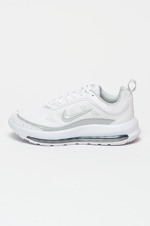 Nike, Спортни обувки Air Max Ap с еко кожа, Бял/Сив