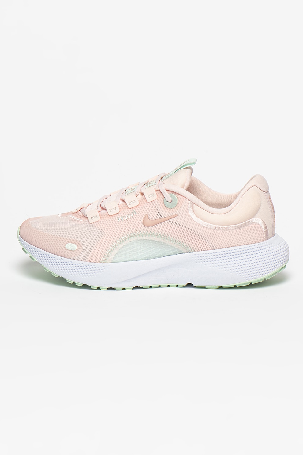 Nike, Pantofi pentru alergare React Escape, Roz pastel/Alb/Verde pal