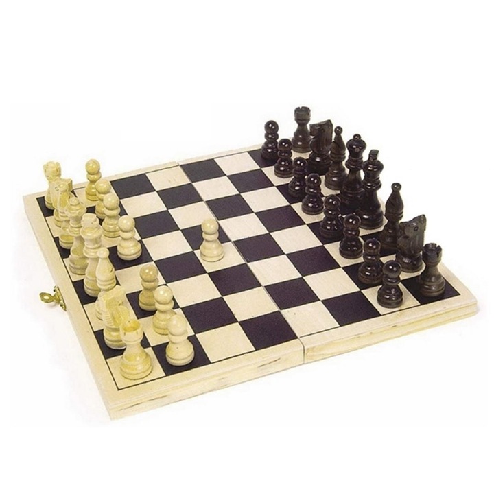 Fa sakk készlet, 21 x 21 cm
