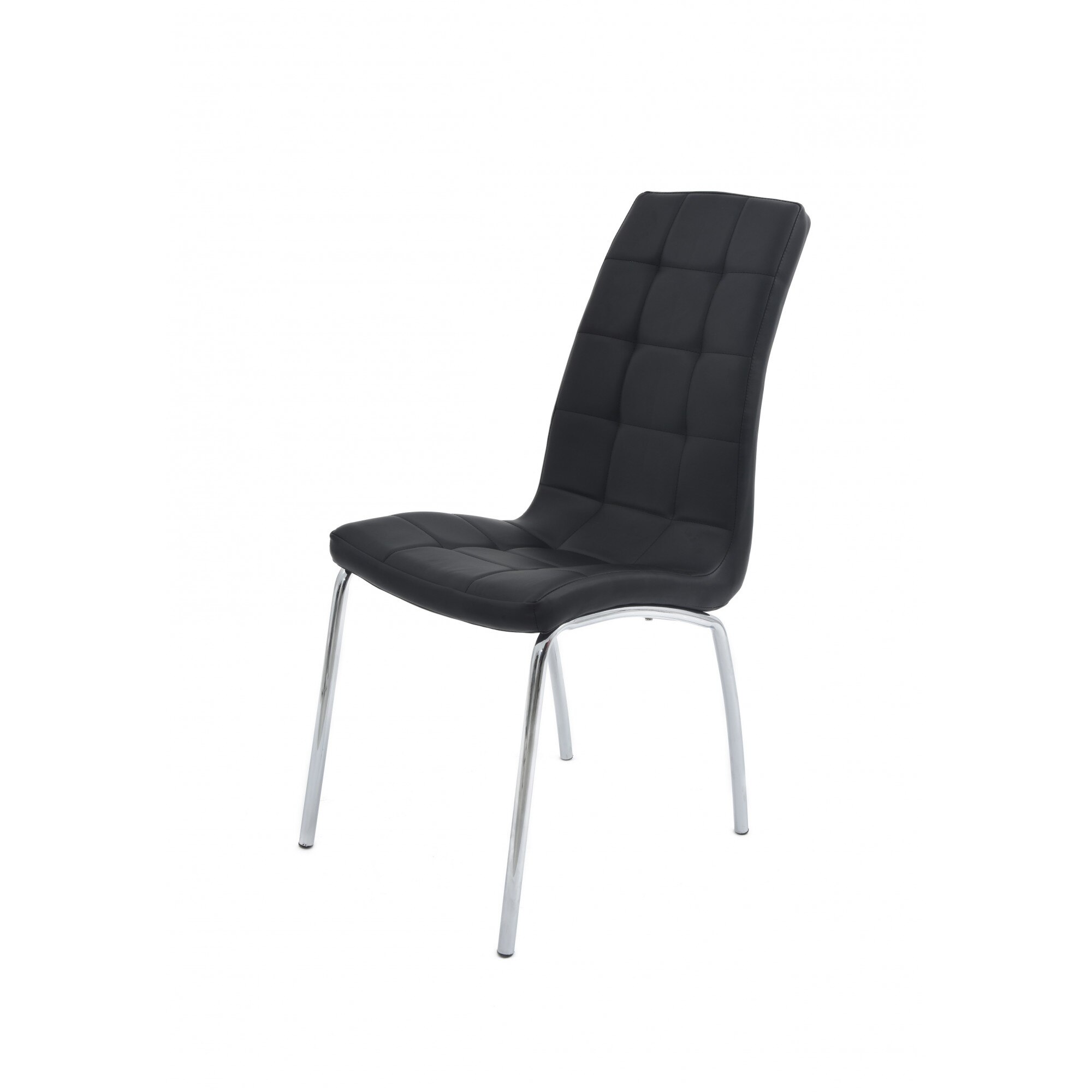 Scaun bucatarie, CB, S-02, culoare Negru, Metal cromat