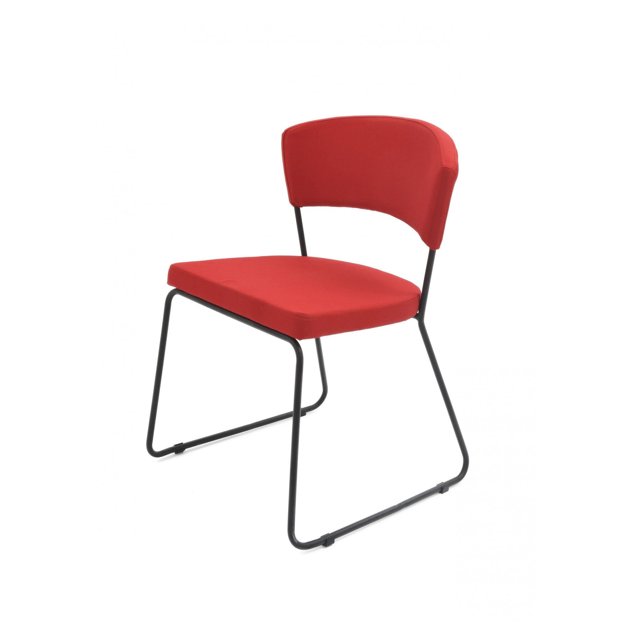 Scaun bucatarie, CB, S-08, culoare Rosu, Metal cromat