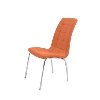 Scaun bucatarie, CB, S-02, culoare Portocaliu, Metal cromat Scaun bucatarie, CB, S-02, culoare Portocaliu, Metal cromat