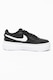 Nike, Pantofi sport Court Vision Alta din piele si piele ecologica cu talpa flatform, Alb, Negru, 5