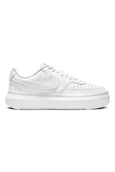 Nike, Pantofi sport de piele si piele ecologica Nike Court Vision Alta, Alb Nike, Pantofi sport de piele si piele ecologica Nike Court Vision Alta, Alb