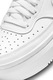 Nike, Pantofi sport Court Vision Alta din piele si piele ecologica cu talpa flatform, Alb, 9.5