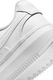 Nike, Pantofi sport Court Vision Alta din piele si piele ecologica cu talpa flatform, Alb, 9.5