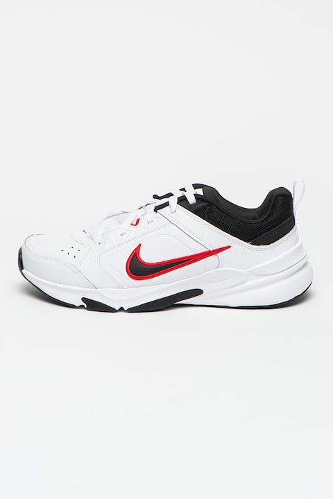 Nike, Спортни обувки Defy All Day от еко кожа, Червен/Бял/Черен