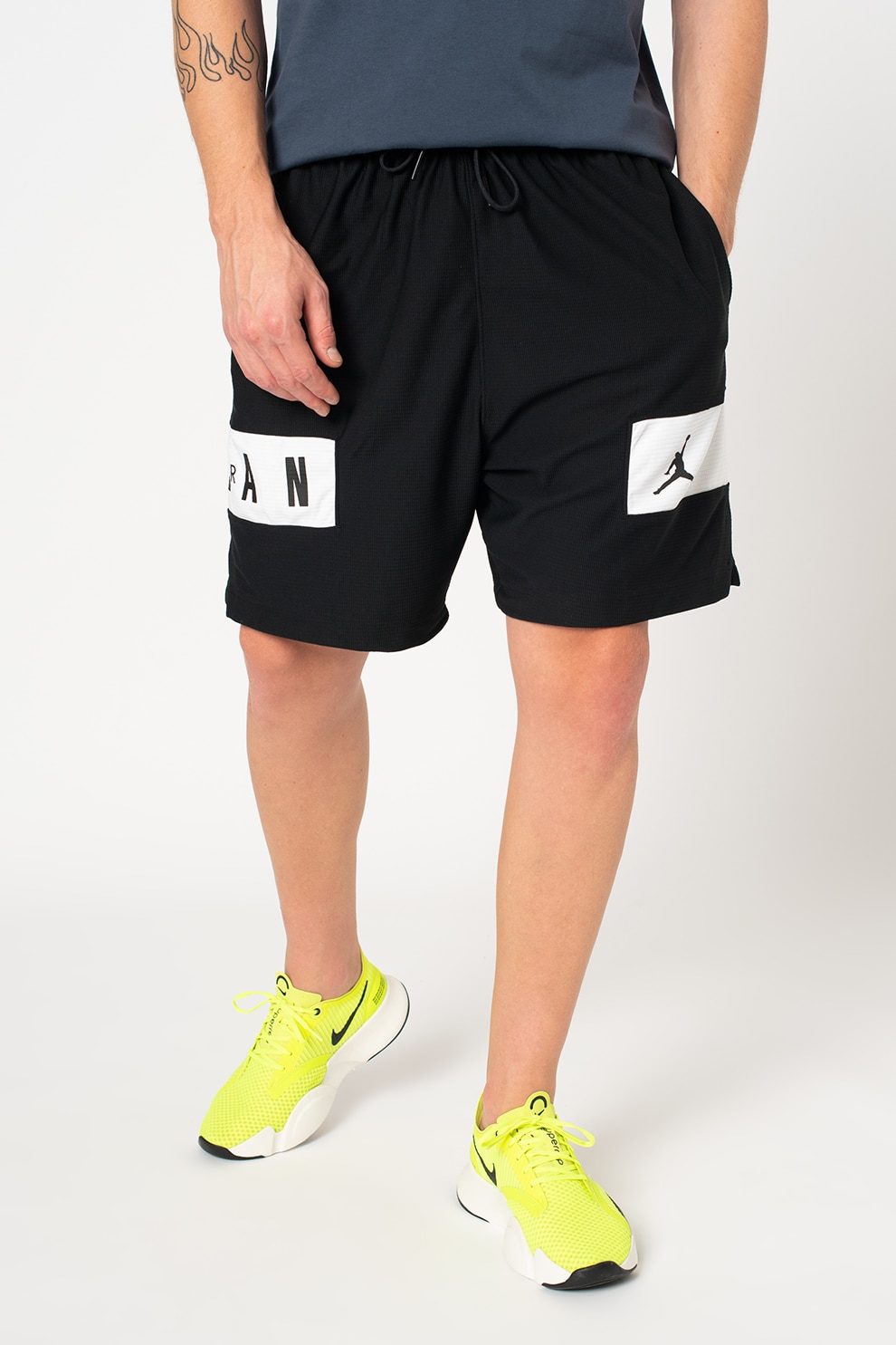 See through slogan Ciro Nike, Pantaloni scurti cu Dri-Fit si talie ajustabila, pentru baschet -  eMAG.ro