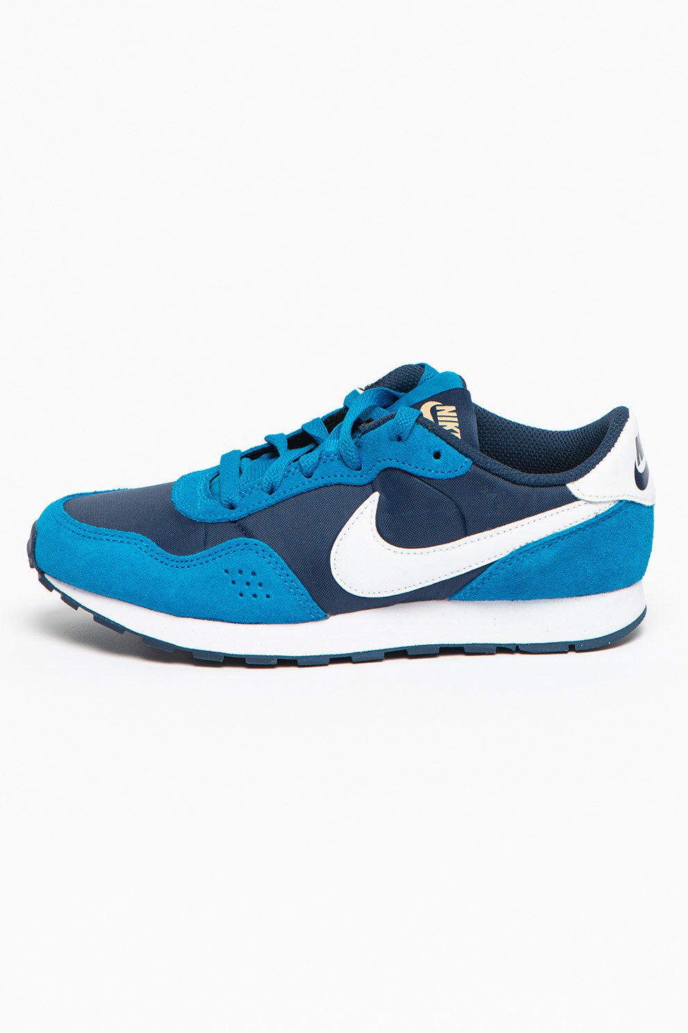 Nike, Pantofi sport cu insertii de piele intoarsa Valiant, Albastru royal/Bleumarin/Alb