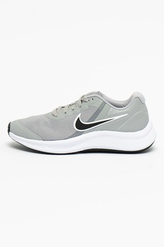 Nike, Pantofi pentru alergare cu logo Star Runner 3, Gri cenusa Nike, Pantofi pentru alergare cu logo Star Runner 3, Gri cenusa