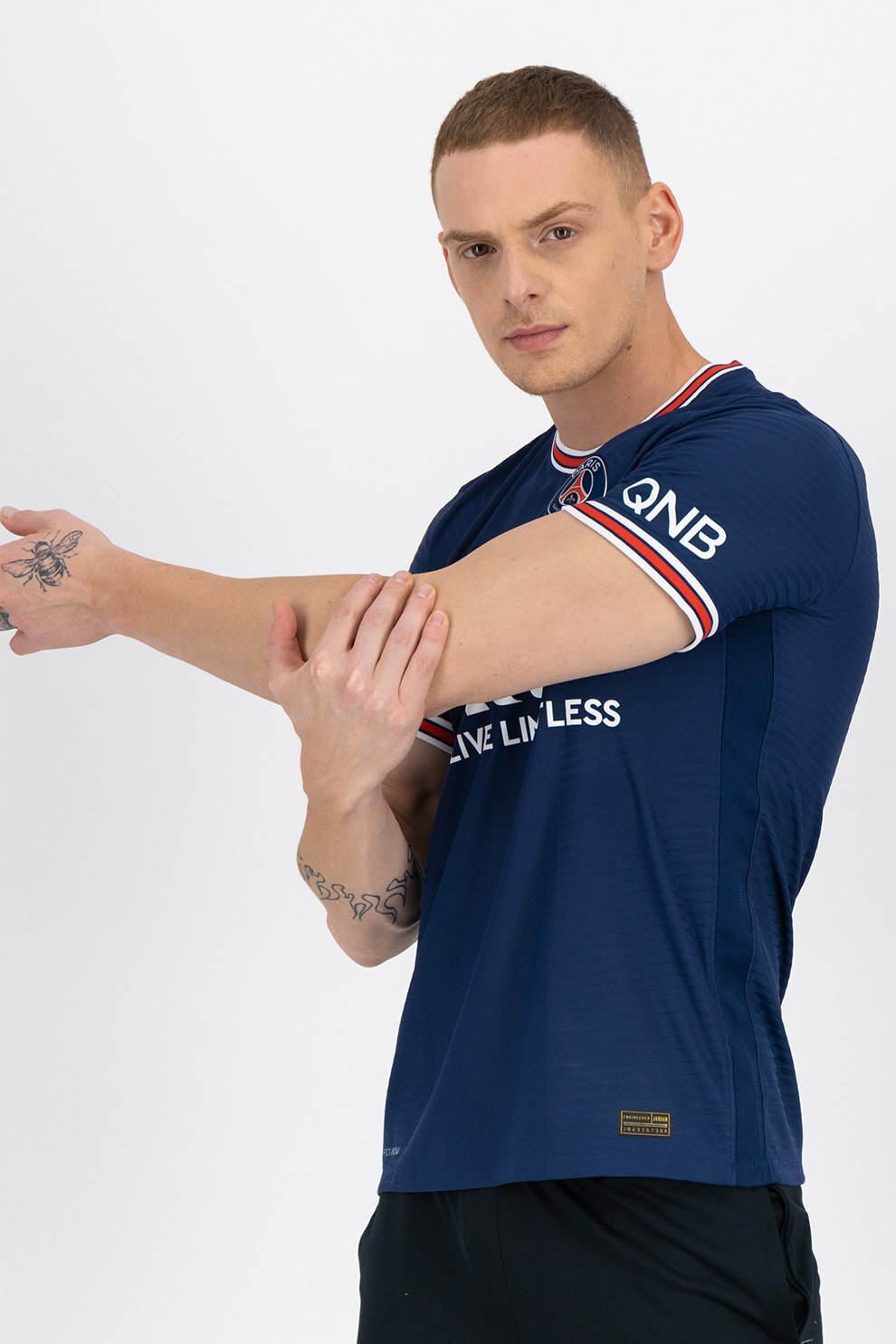 Nike, Tricou cu imprimeu, pentru fotbal, Bleumarin/Alb/Rosu
