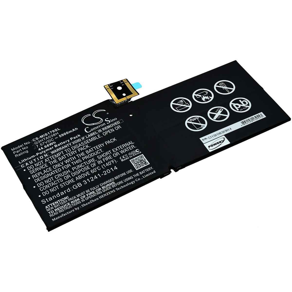 To govern tile second Acumulator compatibil Microsoft Surface Pro 5 (1796) / model G3TA038H - eMAG .ro