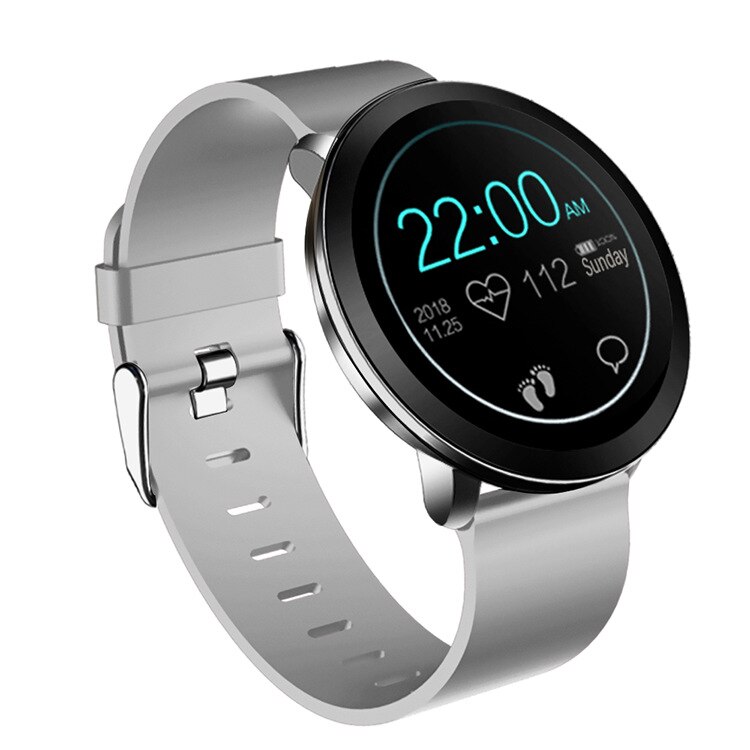 Smartwatch cu functie de masurare a ritmului cardiac, Pedometru, Notificari, 1.3TFT IPS, Gri