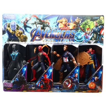 Set 4 Figurine Avengers, Doctor Strange, Captain America, Spider Man, Black Panther, 15 cm Set 4 Figurine Avengers, Doctor Strange, Captain America, Spider Man, Black Panther, 15 cm