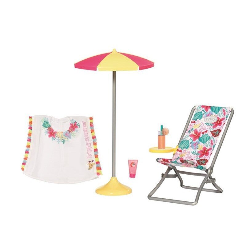 Set Accesorii papusi Baby Born, Holiday Deckchair, 43 cm